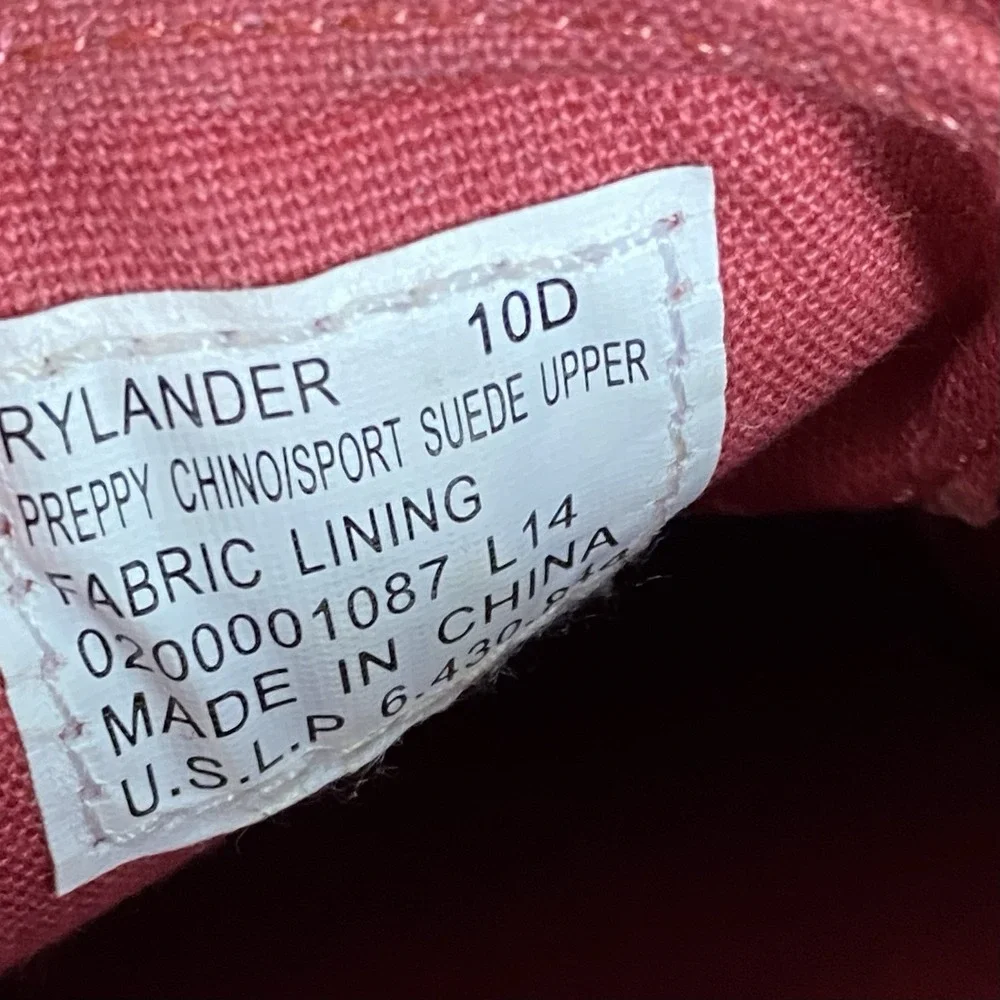 Polo Ralph Lauren Rylander Mens Loafer Slip On Size 10 Red Canvas Boat Shoe NEW